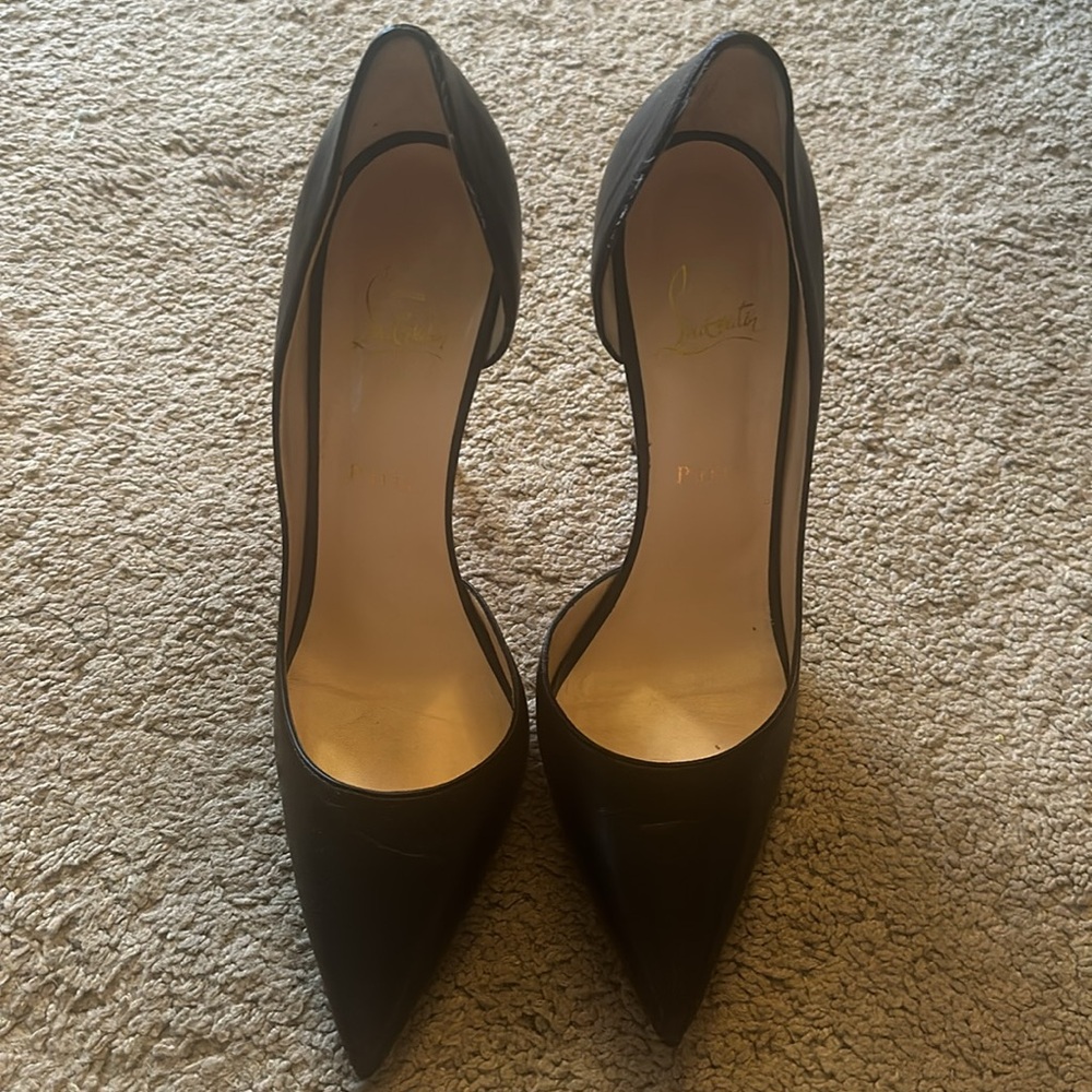 Christian Louboutin Black Iriza half-d’Orsay pump size 41 - Picture 6 of 15